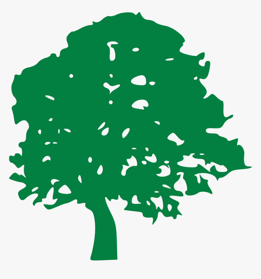 Tree Silhouette Png Green, Transparent Png, Free Download