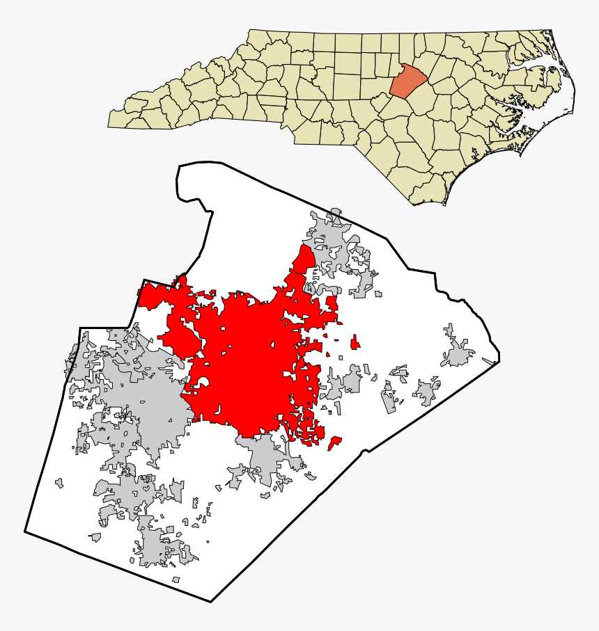 Free Vector Map Raleigh - Raleigh In North Carolina, HD Png Download, Free Download