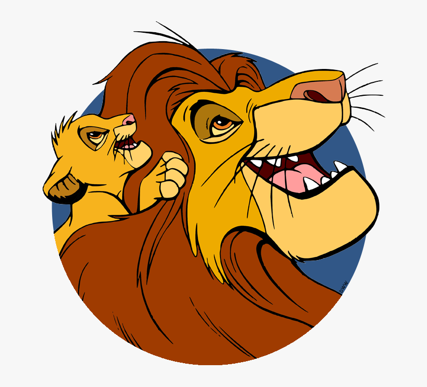 New Young Simba With Mufasa - Mufasa And Cub Simba, HD Png Download, Free Download