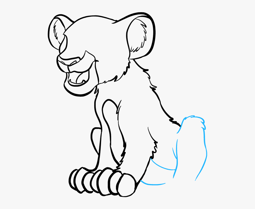 How To Draw Simba From The Lion King Drawing Lion Simba Hd Png Download Kindpng