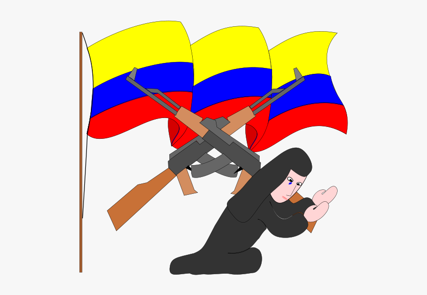 Bandera Colombiana - Gerilla Png, Transparent Png, Free Download