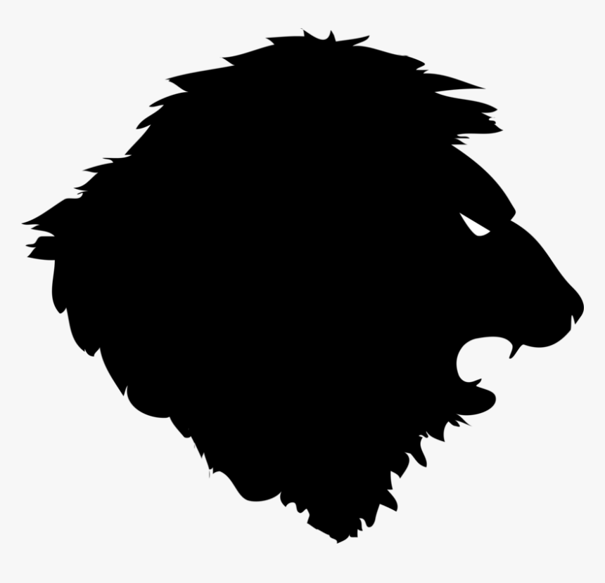 Snout,head,silhouette - Lion Roaring Clipart Silhouette, HD Png Download, Free Download