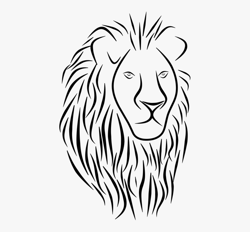Lion, Tribal, Tattoo, Head, Icon, Silhouette, Animal - Simple Lion Face Sketch Tattoo, HD Png Download - kindpng Lion, Tribal, Tattoo, Head, Icon, Silhouette, Animal - Simple Lion Face Sketch Tattoo, HD Png Download - kindpng