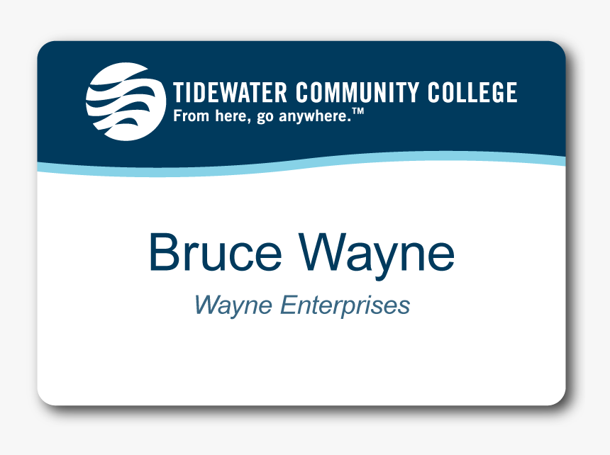 Nametag - Waves - Name Tag For College, HD Png Download, Free Download