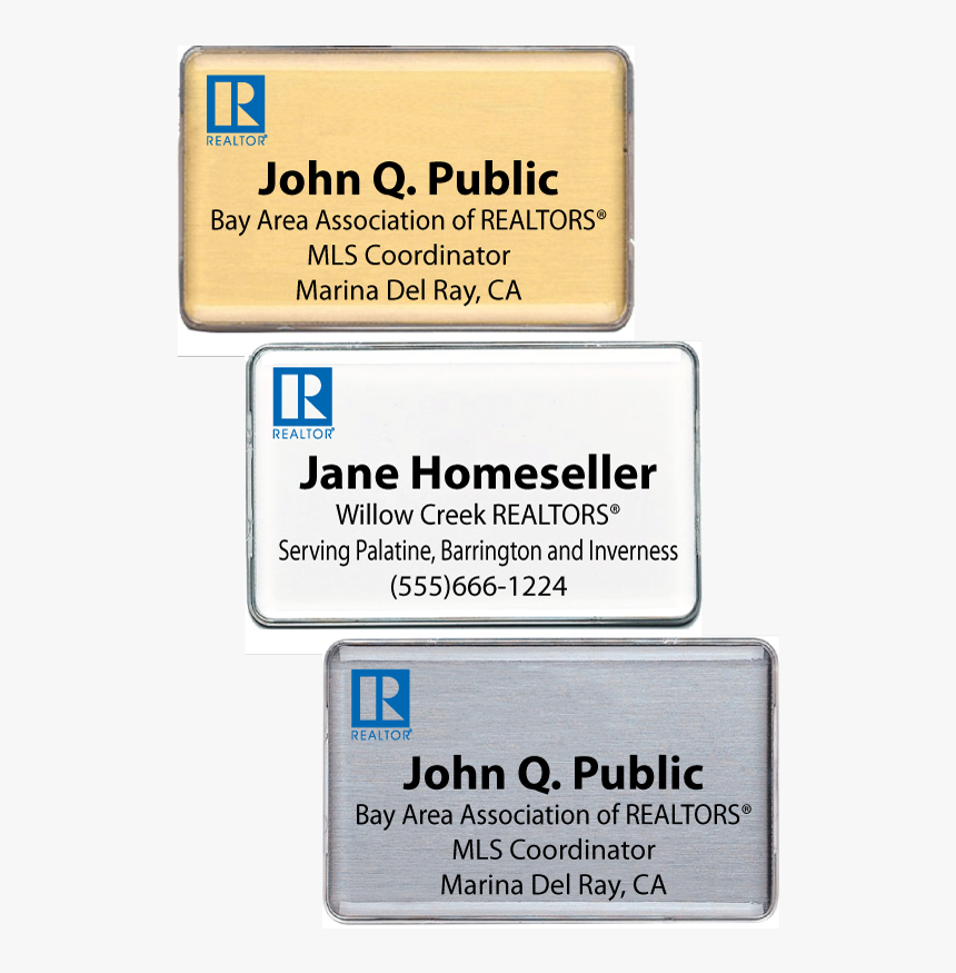 Realtor Name Badges, HD Png Download, Free Download