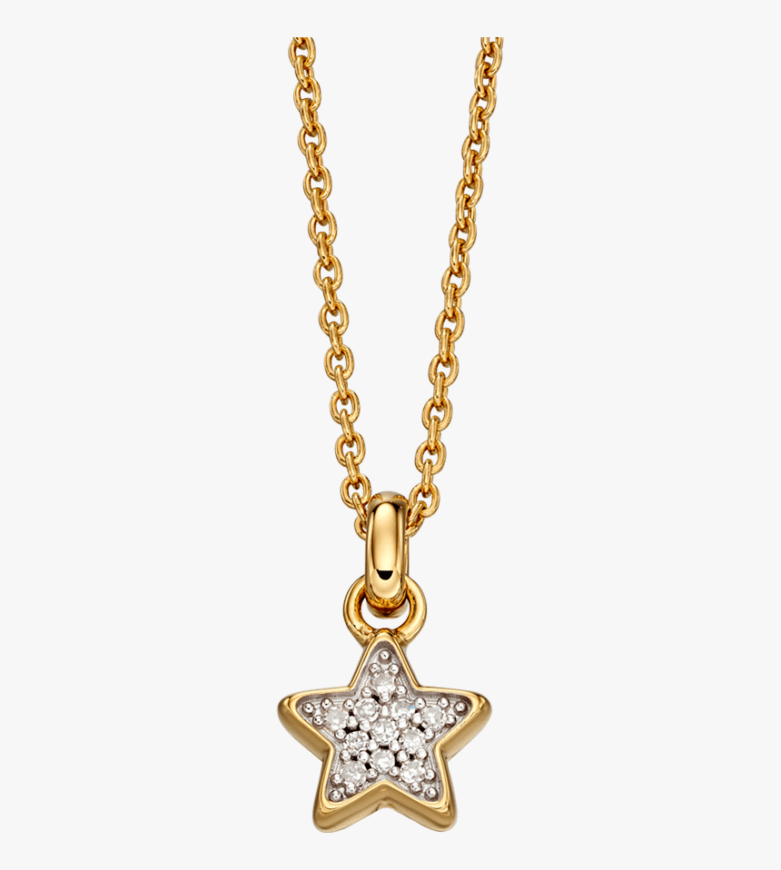 Gold Star Necklace With Diamonds - Lucky Coin Necklace, HD Png Download, Free Download