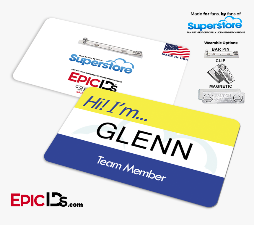 Employee Name Badge "superstore - Superstore Cloud 9 Name Tag, HD Png Download, Free Download