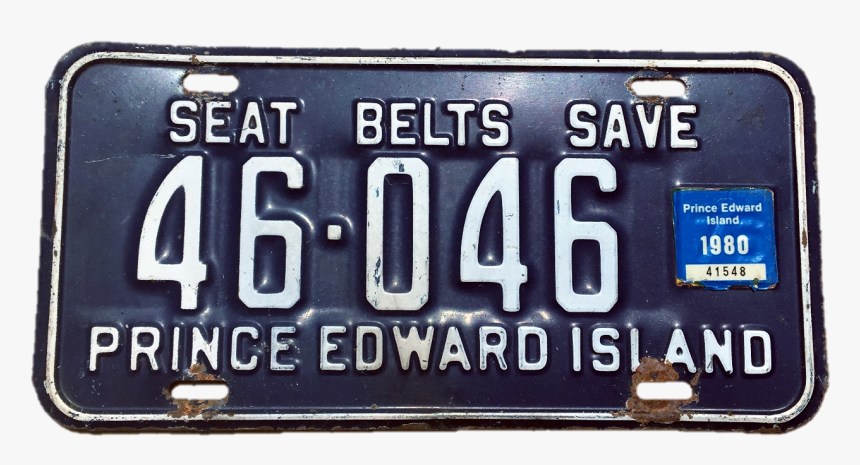 1976 Prince Edward Island License Plate 46-046 - Prince Edwards Island Licence Plate, HD Png Download, Free Download