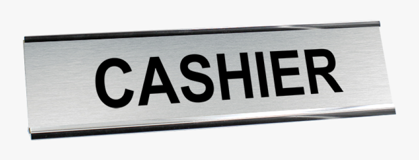 Silver Cashier Desk Plate"
title="silver Cashier Desk - Sign, HD Png Download, Free Download
