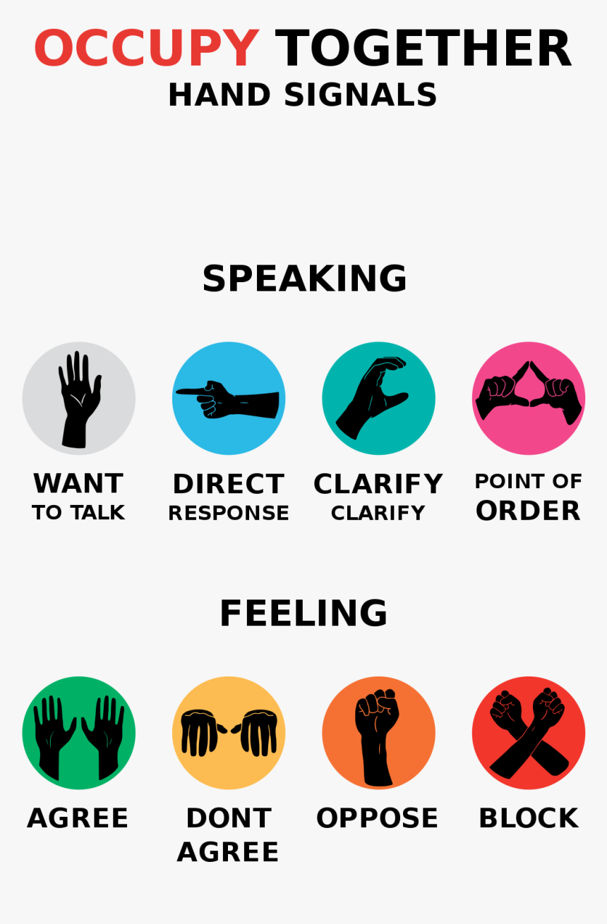 Occupy Hand Signals, HD Png Download, Free Download