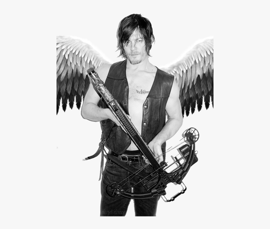 Http - //40 - Media - Tumblr - Com/96532eb35go1 R1 - Daryl Dixon Black And White, HD Png Download, Free Download