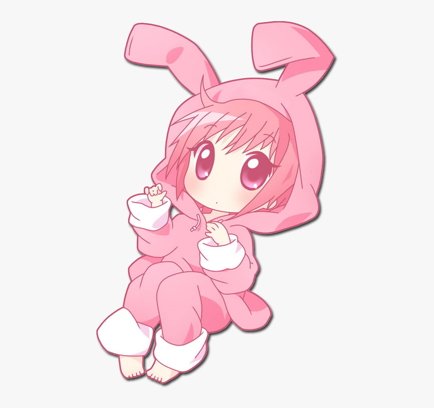 Anime Smile Gif Photo - Baby Anime Bunny Girl, HD Png Download, Free Download