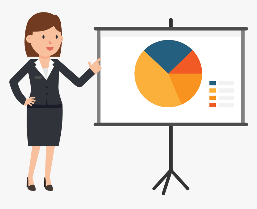 Powerpoint Woman Giving Presentation, HD Png Download, Free Download
