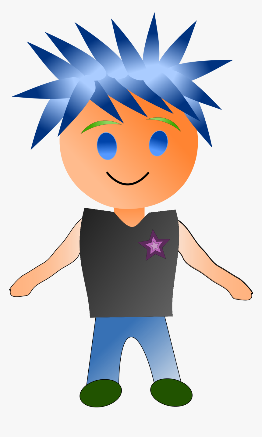 Anime Clipart Punk Boy - Clipart Punk Boy Free, HD Png Download, Free Download