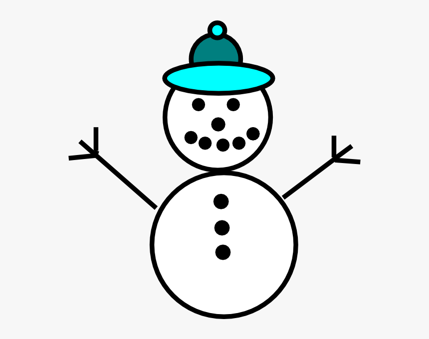 Snow Man Svg Clip Arts - Outlines Christmas Snowman, HD Png Download, Free Download