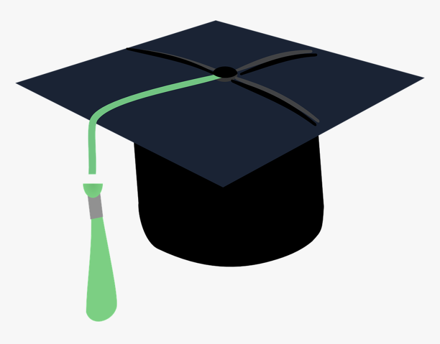 Graduation Cap With Green Tassel , Png Download - Graduation Cap With Green Tassel, Transparent Png, Free Download