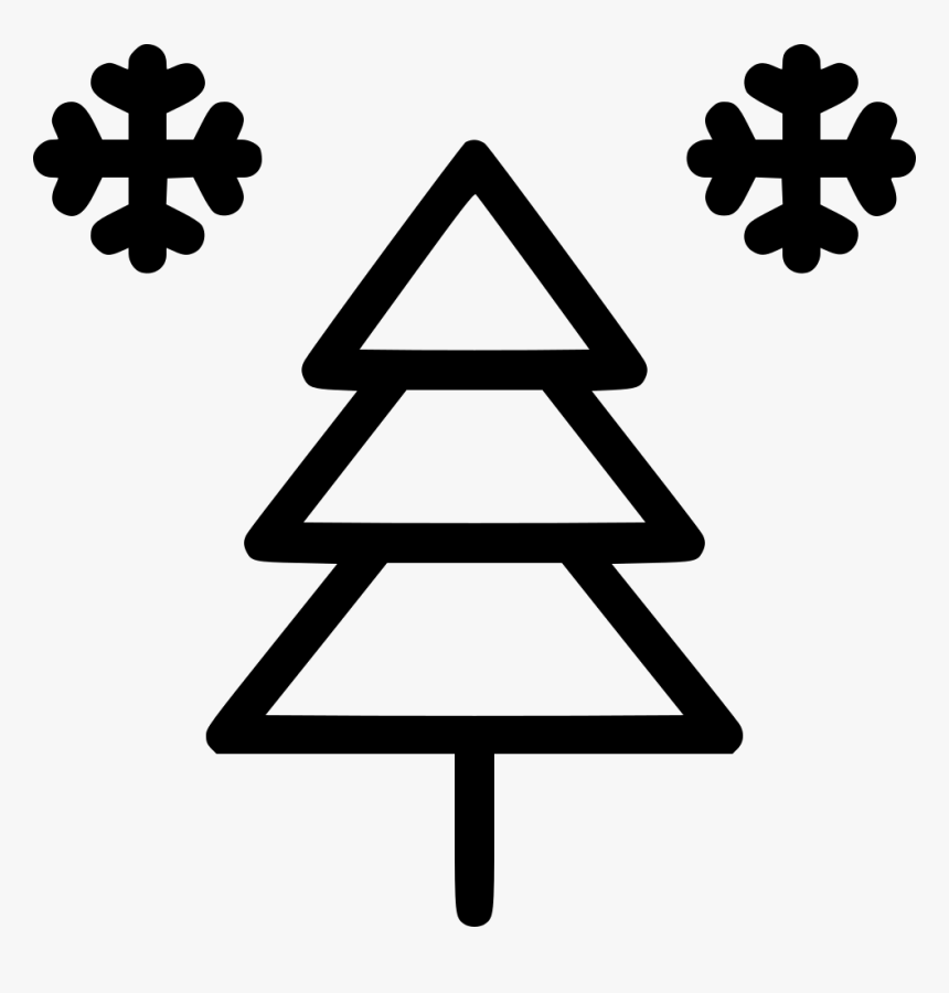 Snow Tree Xmas - Christmas Tree Outline Transparent, HD Png Download, Free Download