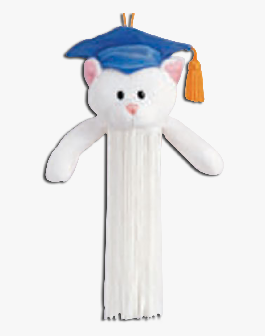 Gund Graduation Tassel White Kitty Cat Wearing A Blue - Stuffed Toy, HD Png Download, Free Download