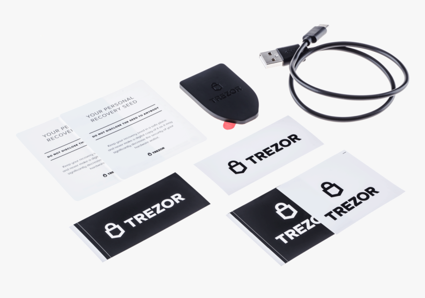 Package T2 Contents - Trezor Model T Hardware Wallet, HD Png Download, Free Download