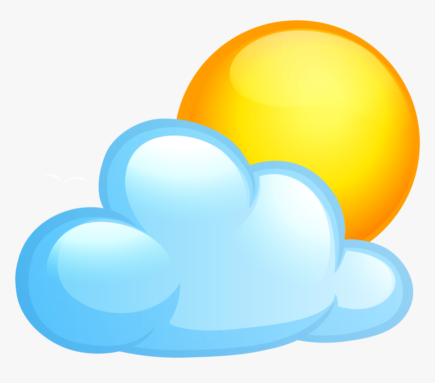 Clipart Of Sun, Blue Moon Full And Ash Cloud, HD Png Download, Free Download