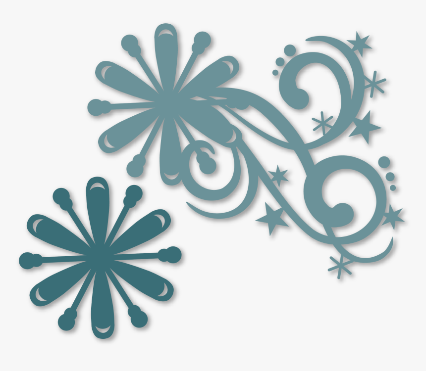 Snowflake Stars Flourish - Flower Icons, HD Png Download, Free Download