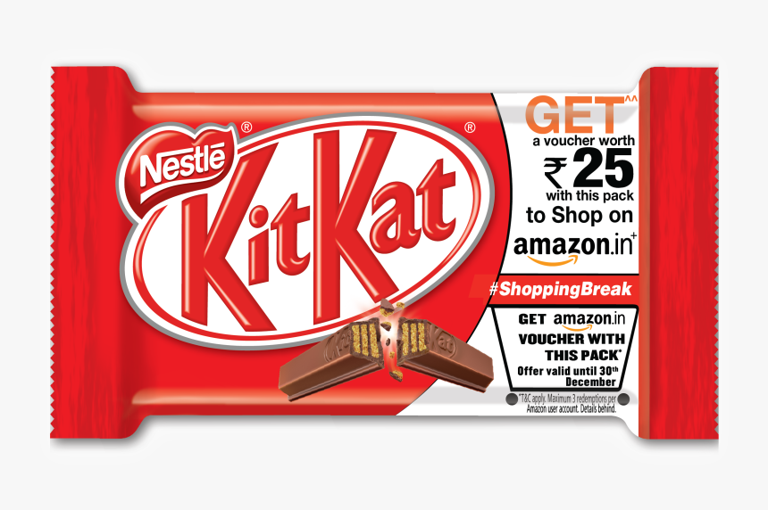 Buy Kitkat & Get Free Amazon Voucher Of Rs 20 & Rs - Kit Kat Wrappers, HD Png Download, Free Download