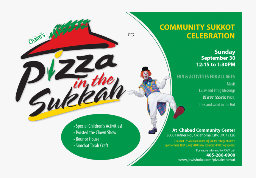 Web Ad 1570 Goldman Okc Pizza In Sukah-1 - Flyer, HD Png Download, Free Download