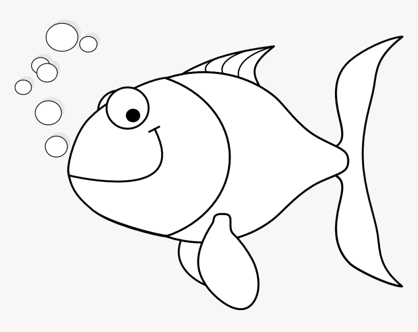 Transparent Tropical Fish Png - Fish Clip Art Black, Png Download, Free Download