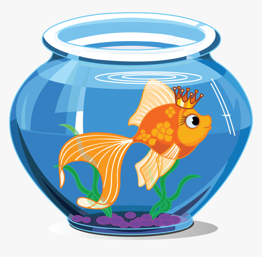 Transparent Fishing Clipart - Fish Inside The Aquarium, HD Png Download, Free Download