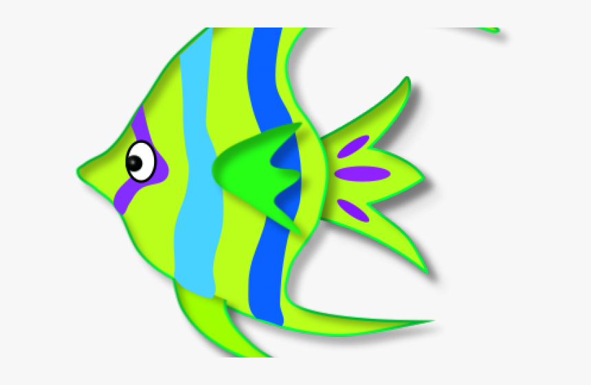 Tropical Fish Clipart Colored - Angelfish Clipart, HD Png Download, Free Download