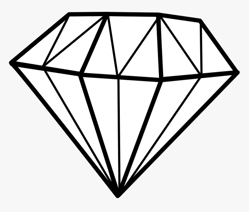 Gems Clipart Diamond Outline - Diamond Clipart, HD Png Download, Free Download