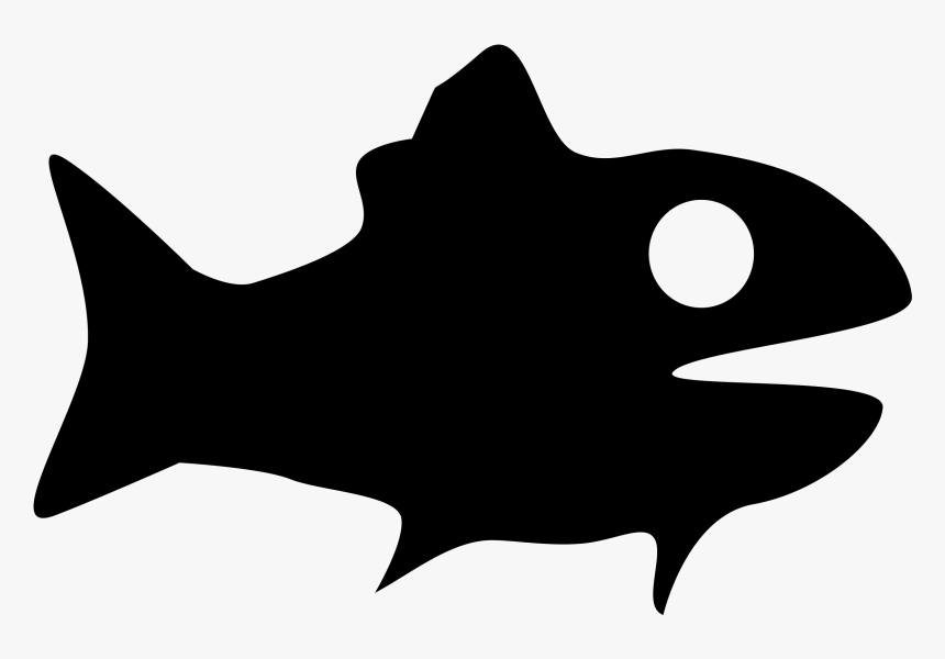Goldfish Silhouette Drawing Clip Art - Black Fish Vector Png, Transparent Png, Free Download
