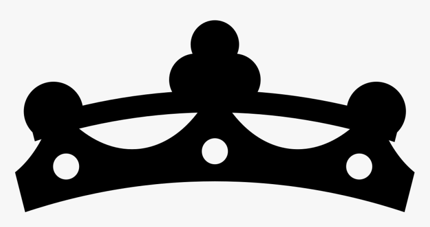 Royal Crown Of Thin Black Design With Very Little Gems - Silhouette, HD Png Download, Free Download
