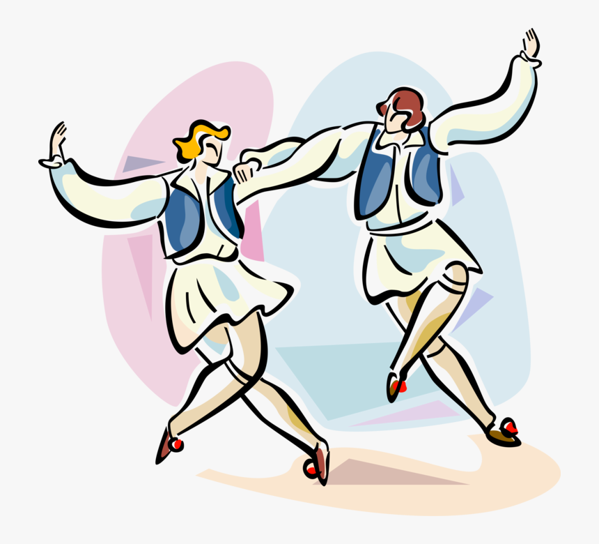 Transparent Greek Png - Greek Traditional Dancers Clipart, Png Download, Free Download