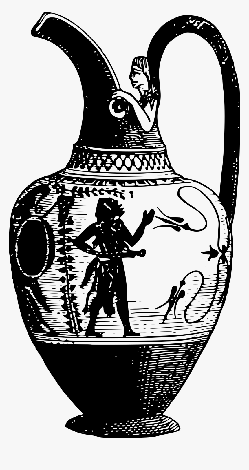 Vase Clipart Greece Ancient Pottery - Ancient Greek Vase Drawings, HD Png Download, Free Download