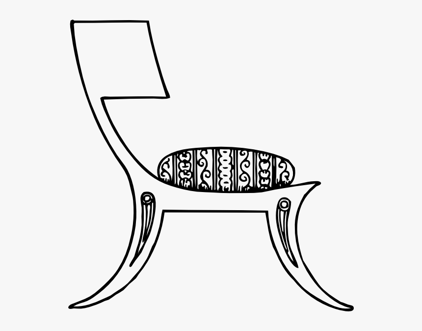 Greek Chair Svg Clip Arts - Ball In The Chair Clip Art Black, HD Png Download, Free Download