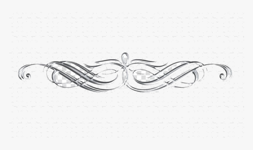 Fancy Lines Wrought Silver Frame Decor Ornament Decorative - Gold Line Transparent Background, HD Png Download, Free Download