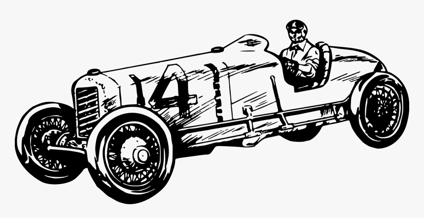 Vintage Racing Car Clip Arts - Vintage Racing Car Clip Art, HD Png Download, Free Download