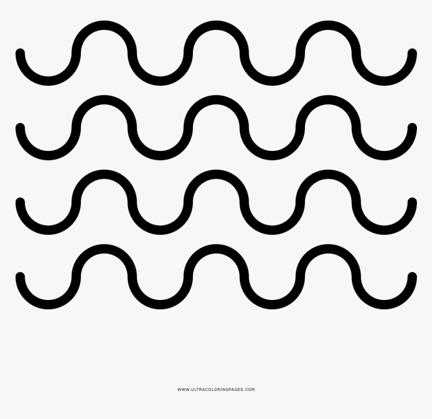 Water Waves Coloring Page - Illustrator Pen Tool Exercises Pdf, HD Png Download, Free Download