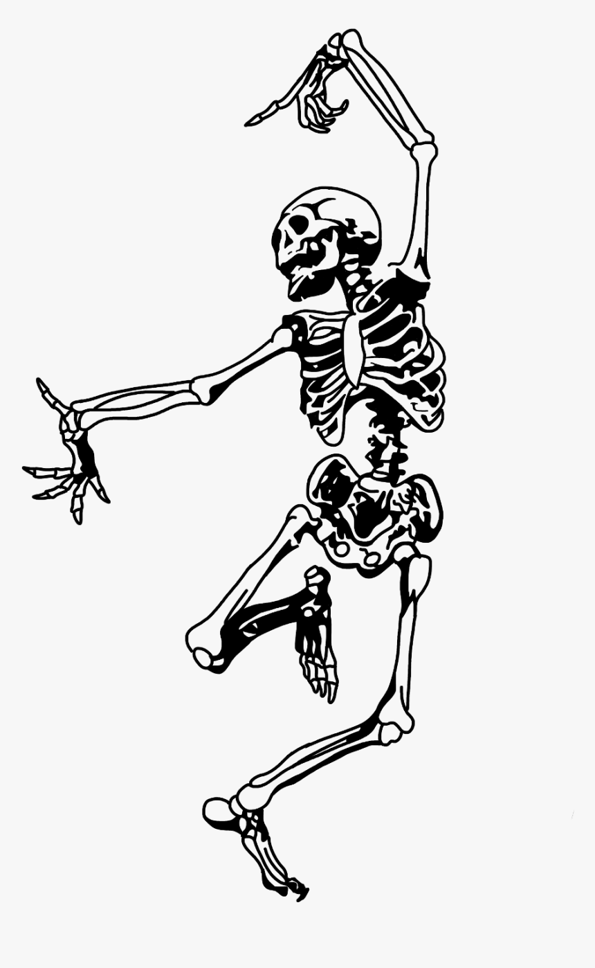 Halloween Dancing Skeleton Png, Transparent Png - kindpng