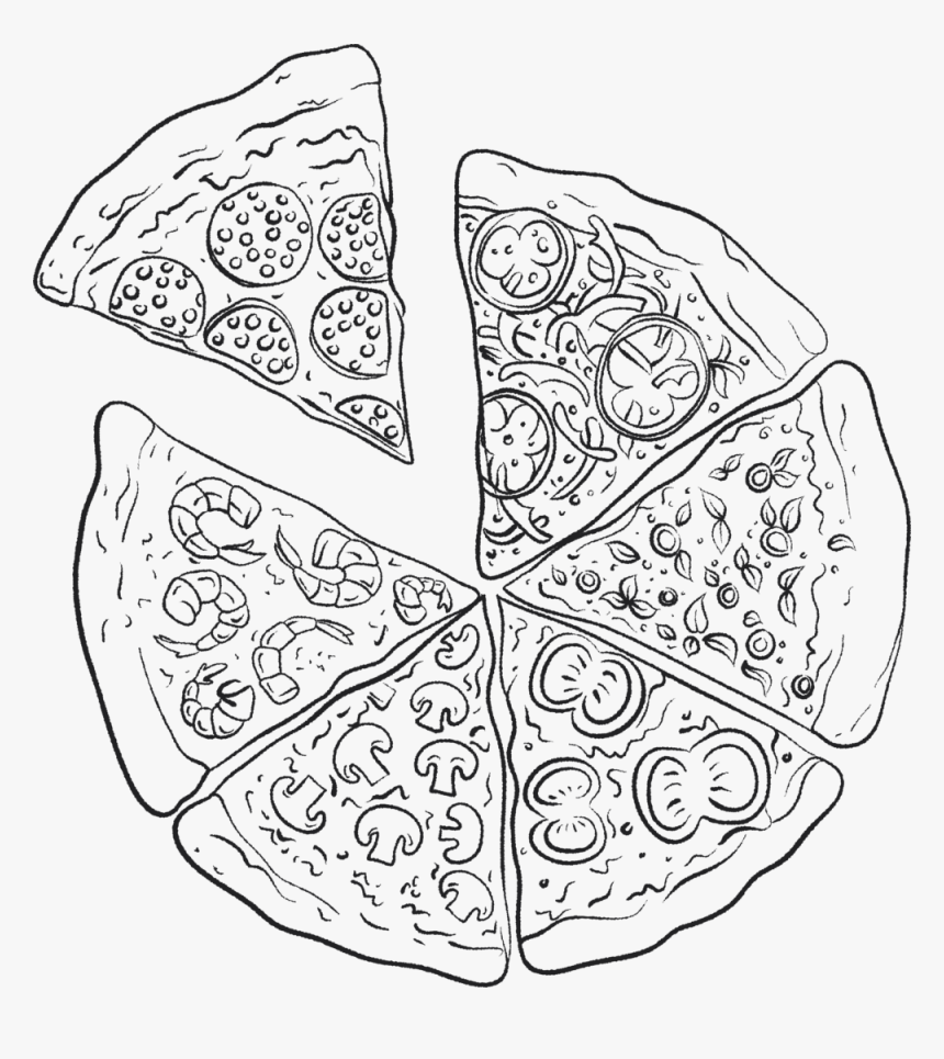 пицца пепперони раскраска фото 56