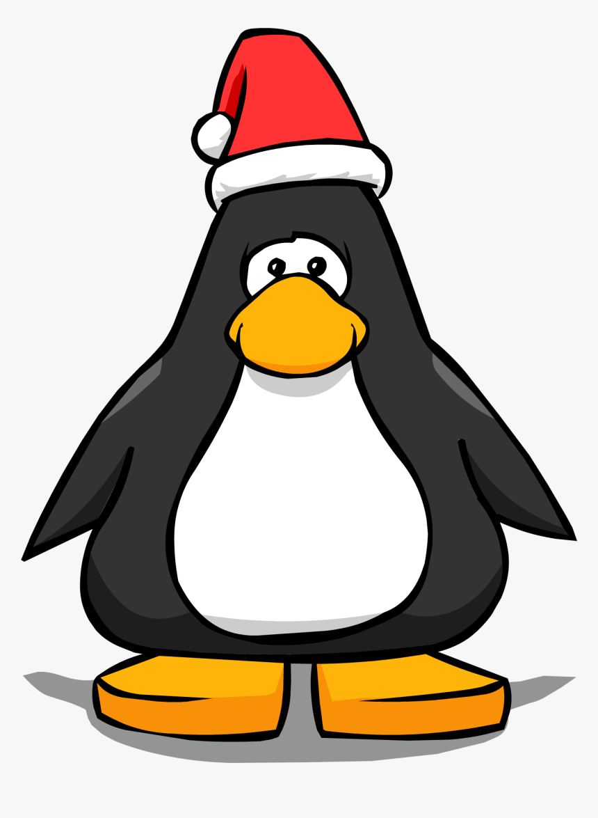 Clipart Santa Scarf - Penguin With Santa Hat, HD Png Download, Free Download