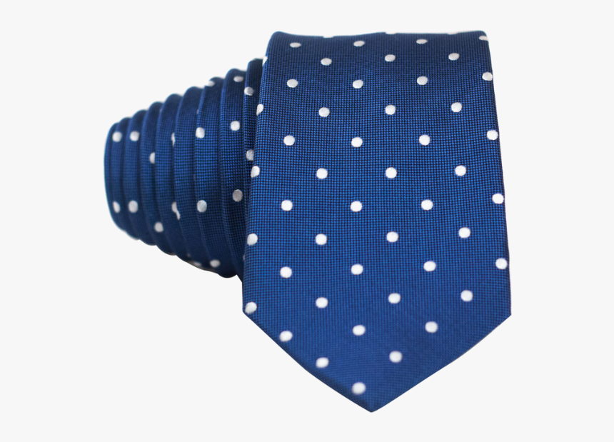 Classic Blue And White Dot Necktie - Polka Dot, HD Png Download, Free Download