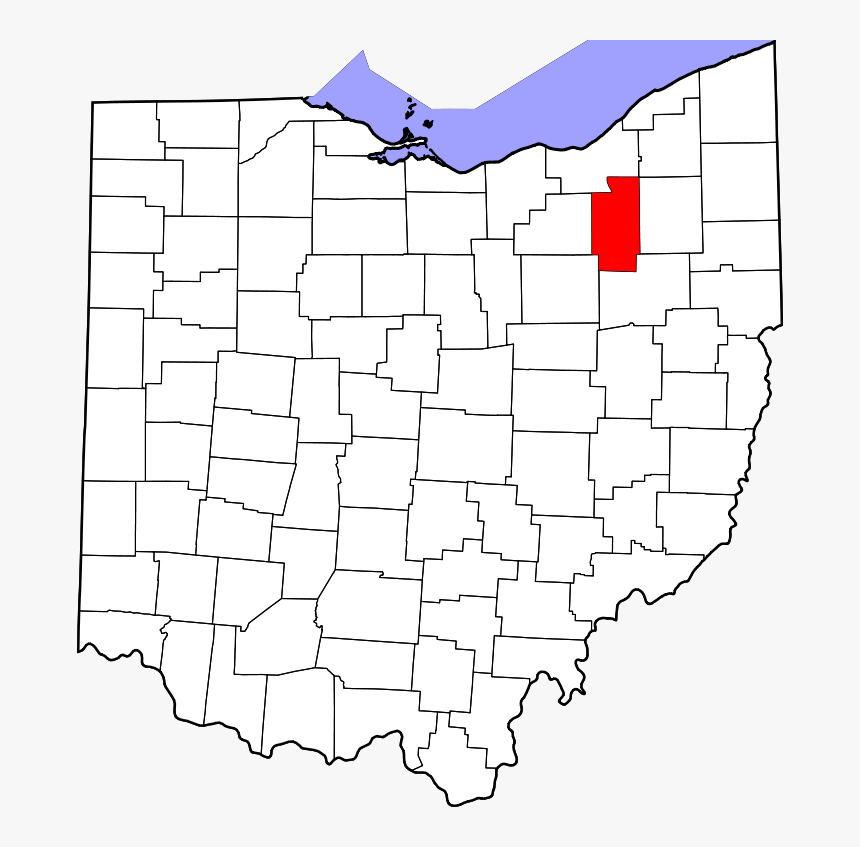 Map Of Ohio Highlighting Sandusky County - Erie County Ohio Lines, HD Png Download, Free Download