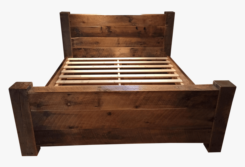 Chandos Reclaimed Barn Wood And Beam Platform Bed - Bed Frame, HD Png Download, Free Download