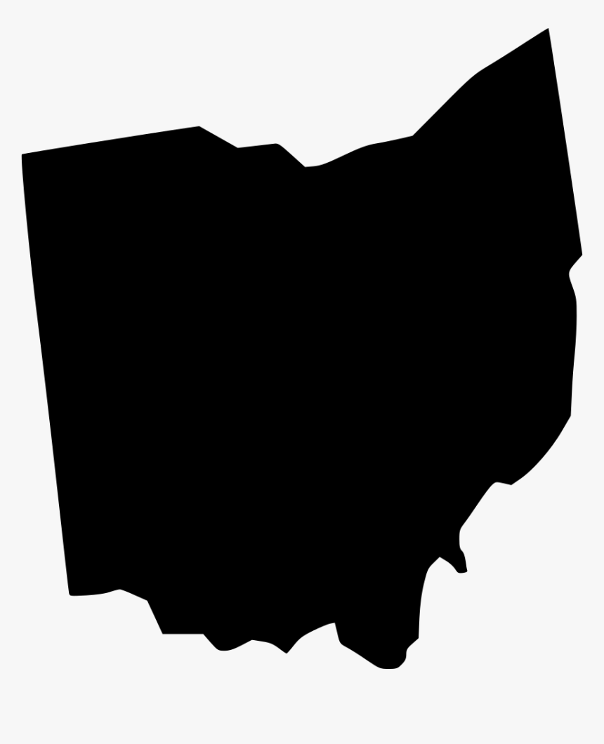 Indiana Ohio Road Map - Ohio Black Transparent Background, HD Png Download, Free Download