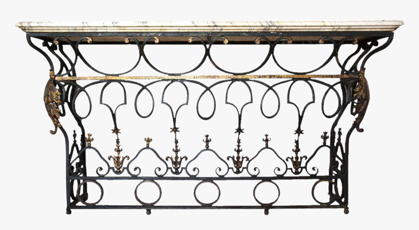 Large Wrought Iron Console Table, HD Png Download, Free Download