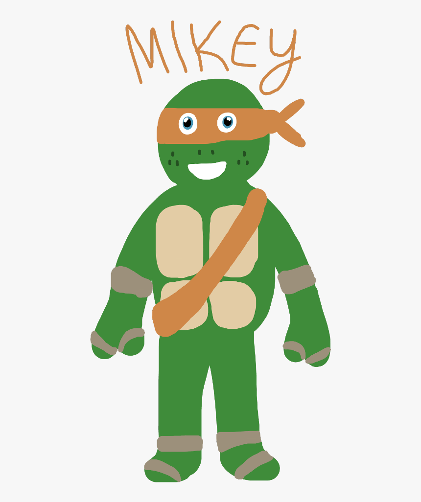 I Draw This And Make Sticker,mikey With Orange Mask - Cartoon, HD Png Download, Free Download