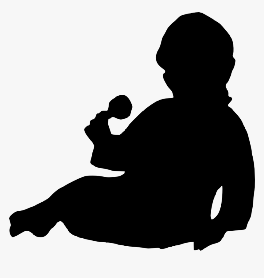 Silhouette Fetus Clip Art - Baby Crawling Silhouette No Background, HD Png Download, Free Download