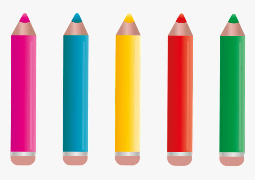 Pens, Colored Pencils, Paint, Color, Creative, Draw - Colored Pens Cartoon Png, Transparent Png, Free Download
